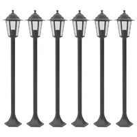 Garden Post Lights 6 pcs E27 110 cm Aluminium