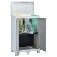 Garden Dustbin with 3 Bags 65x38x102 cm