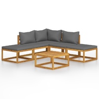 Garden Lounge Set with Cushions Solid Acacia Wood