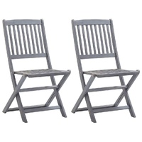 Folding Outdoor Chairs Solid Acacia Wood