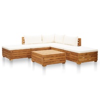 Garden Lounge Set with Cushions Acacia Wood