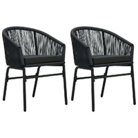 Garden Chairs 2 pcs PE Rattan