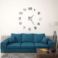 3D Wall Clock Modern Design 100 cm XXL