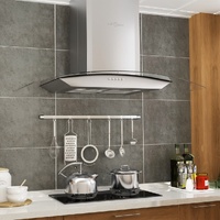 Wall Mounted Range Hood Stainless Steel 756 m/h LED