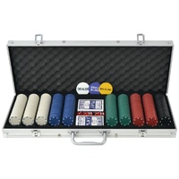 Poker Set with Chips Aluminium