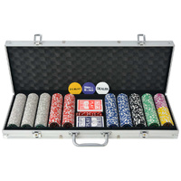 Poker Set with Laser Chips Aluminium