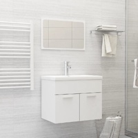 2 Piece Bathroom Furniture Set Engineered Wood