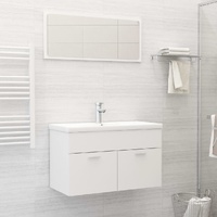 2 Piece Bathroom Furniture Set Engineered Wood