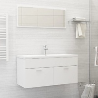 2 Piece Bathroom Furniture Set Engineered Wood