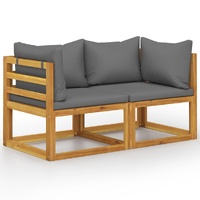 2-seater Garden Bench with Cushions