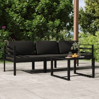 Garden Lounge Set with Cushions Aluminium Anthracite