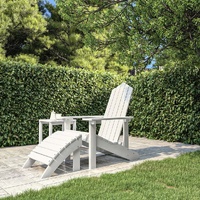 Garden Adirondack Chair with Footstool HDPE