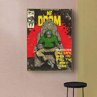 MF DOOM Music Gold Frame Canvas Wall Art