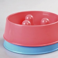 2 x Pet Anti Gulp Feeder Bowl Dog Cat Puppy slow food Interactive Dish