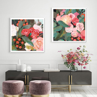 Eucalyptus Bouquet 2 Sets White Frame Canvas Wall Art