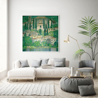 Kirche In Cassone by Gustav Klimt White Frame Canvas Wall Art