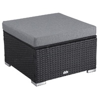 Outdoor wicker ottoman