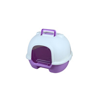 Portable Hooded Cat Kitten Toilet Litter Box Tray House with Handle and Scoop