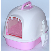 Portable Hooded Cat Toilet Litter Box Tray House with Handle and Scoop