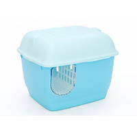 XL Portable Hooded Cat Toilet Litter Box Tray House with Handle and Scoop