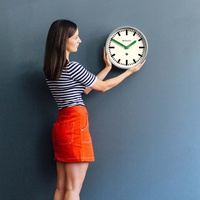 Newgate Luggage Wall Clock Galvanised Hands