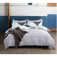 Modern City 100% cotton reversible quilt cover set