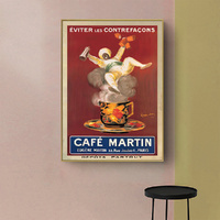 Cafe Martin Gold Frame Canvas Wall Art