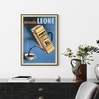 Miscela Leone, 1950 Black Frame Canvas Wall Art