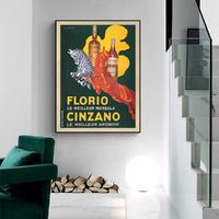 Florio Cinzano Black Frame Canvas Wall Art