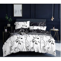 Tree Reversible White Duvet Doona Quilt Cover Set