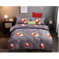 Christmas Santa Quilt/Doona/Duvet Cover Set