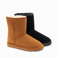 Ugg Boots Genuine Australian Sheepskin Unisex Mini Classic Suede (Black)