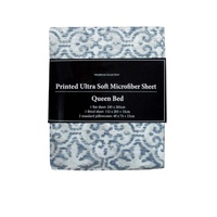 Printed Microfiber Sheet Set Single