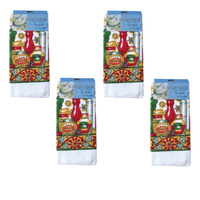 Set of 4 Microfibre Printed Tea Towels