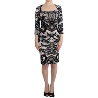 Printed Jersey Sheath Dress with Elegant Details - Just Cavalli Women