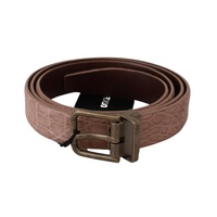 Stunning Dolce & Gabbana Exotic Skin Belt with Brushed Gold Buckle Men