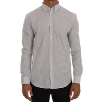 Frankie Morello Casual Shirt with Blue Stripes Men