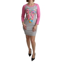 Crew Neck 3/4 Sleeve Sweater Dress with My Little Pony Motive Women