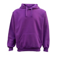 Adult Unisex Men's Basic Plain Hoodie Pullover Sweater Sweatshirt Jumper XS-8XL, Purple