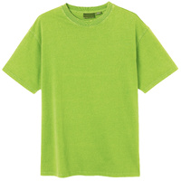 Adult 100% Cotton T-Shirt Unisex Men's Basic Plain Blank Crew Tee Tops Shirts, Lime