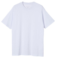 Adult 100% Cotton T-Shirt Unisex Men's Basic Plain Blank Crew Tee Tops Shirts, White