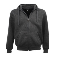 Adult Unisex Zip Plain Fleece Hoodie Hooded Jacket Mens Sweatshirt Jumper XS-8XL, Dark Grey