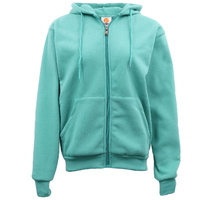 Adult Unisex Zip Plain Fleece Hoodie Hooded Jacket Mens Sweatshirt Jumper XS-8XL, Teal