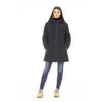 Monogrammed Long Down Jacket with Adjustable Hood