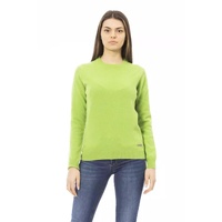 Baldinini Long Sleeve Crewneck Sweater with Monogram Detail