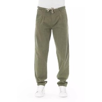 Front Zipper and Button Closure Chino Trousers