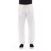 Front Zipper Chino Trousers with Side and Back Pockets