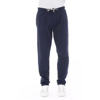 Drawstring Closure Chino Trousers with Side and Back Pockets