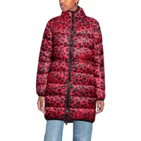 Leopard-Themed Logo Print Down Jacket by Love Moschino