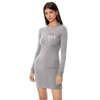 Love Moschino Long Sleeve Dress with Metallic Logo Detail